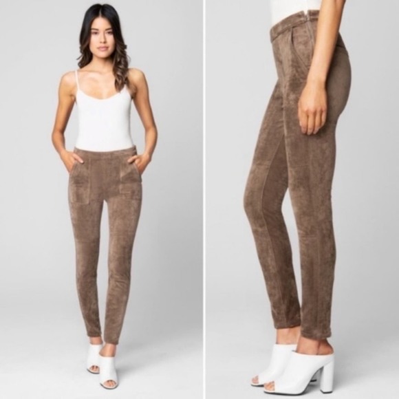 Blank NYC Tan Faux Suede Leggings - Picture 1 of 8